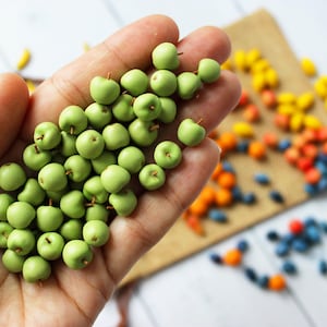 Miniature Green Apple 1:12 Miniature Fruits Realistic miniature food for dolls Miniature farmer Dollhouse miniature Doll miniature clay