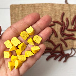 Miniature cheese 1:12 Miniature food doll Miniature sausage Realistic miniatures food for dolls Dollhouse miniature