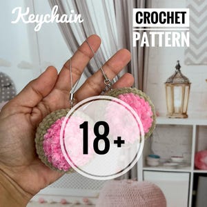 CROCHET PATTERN Breast toy Keychain breast Accessory for car Amigurumi tutorial PDF file