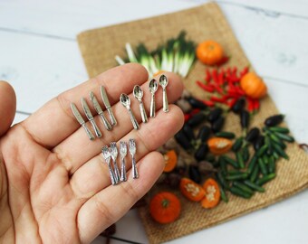 Miniature tableware 1:12 Miniature Cutlery Miniature Food clay Realistic miniatures food for dolls Dollhouse miniatures Realistic food