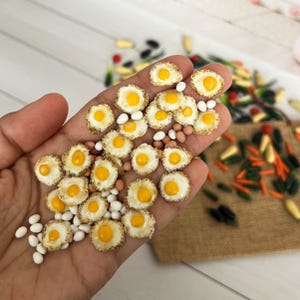 Miniature Eggs 1:12 Miniature food Miniature fried egg Miniature scrambled egg Realistic miniatures food for dolls Dollhouse miniatures
