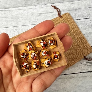 Miniature Waffles ice cream 1:12 Miniature food doll Miniature cutlet Realistic miniatures food for dolls Dollhouse miniature