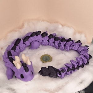3D Printed cute dragon fidget toy - SEOmaxing segment, Fidget, Cute, Articulated, Flexible dragon toy Desk