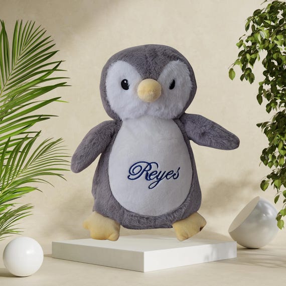 Large Penguin Plush Toy: Personalized Stuffed Animal for Babies