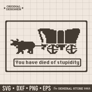 Oregon Trail SVG: 80s/90s Child Humorous Gaming Design (Digital Download)