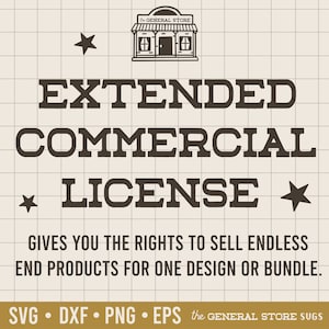 Kommerzielle Lizenz für SVG/Erweiterte Kommerzielle Lizenz / SVG Lizenz / POD Lizenz / Print on Demand / Small Business