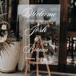 Wedding Welcome Sign, Modern Wedding Sign, Acrylic Wedding Sign,Welcome To Our Wedding Acrylic Sign, Wedding Decor, Wedding Gifts
