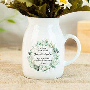 Custom New Home Gifts, New House Gifts, Happy New Home Flower Vase, Housewarming Gifts, First Home Gifts, Personalized Gifts for Couple