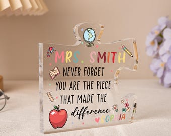 Teacher Appreciation Gift, Custom Thank You Teachers Plaque, Teachers Gift, Thank You Gift, Thank You Teacher Block ,Leaving School Gifts