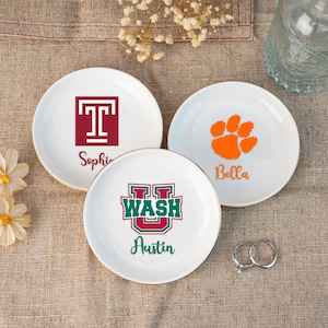 Custom University Logo Trinket Dish, Graduation Jewelry Dish,Personalized 2025 Graduation Gifts,College Dorm Decor,End of Year Gifts