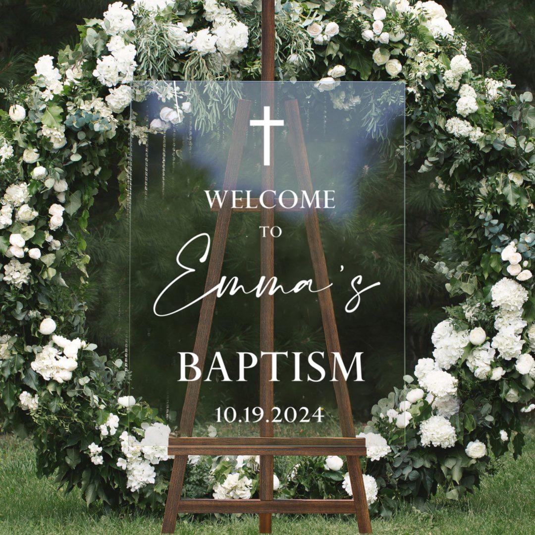 Baptism Welcome Sign,welcome to the Baptism Sign,christening Welcome ...