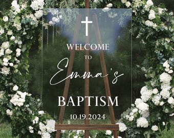 Baptism Welcome Sign,Welcome To The Baptism Sign,Christening Welcome Sign,Welcome First Communion Sign,Baptism Decor Centerpieces