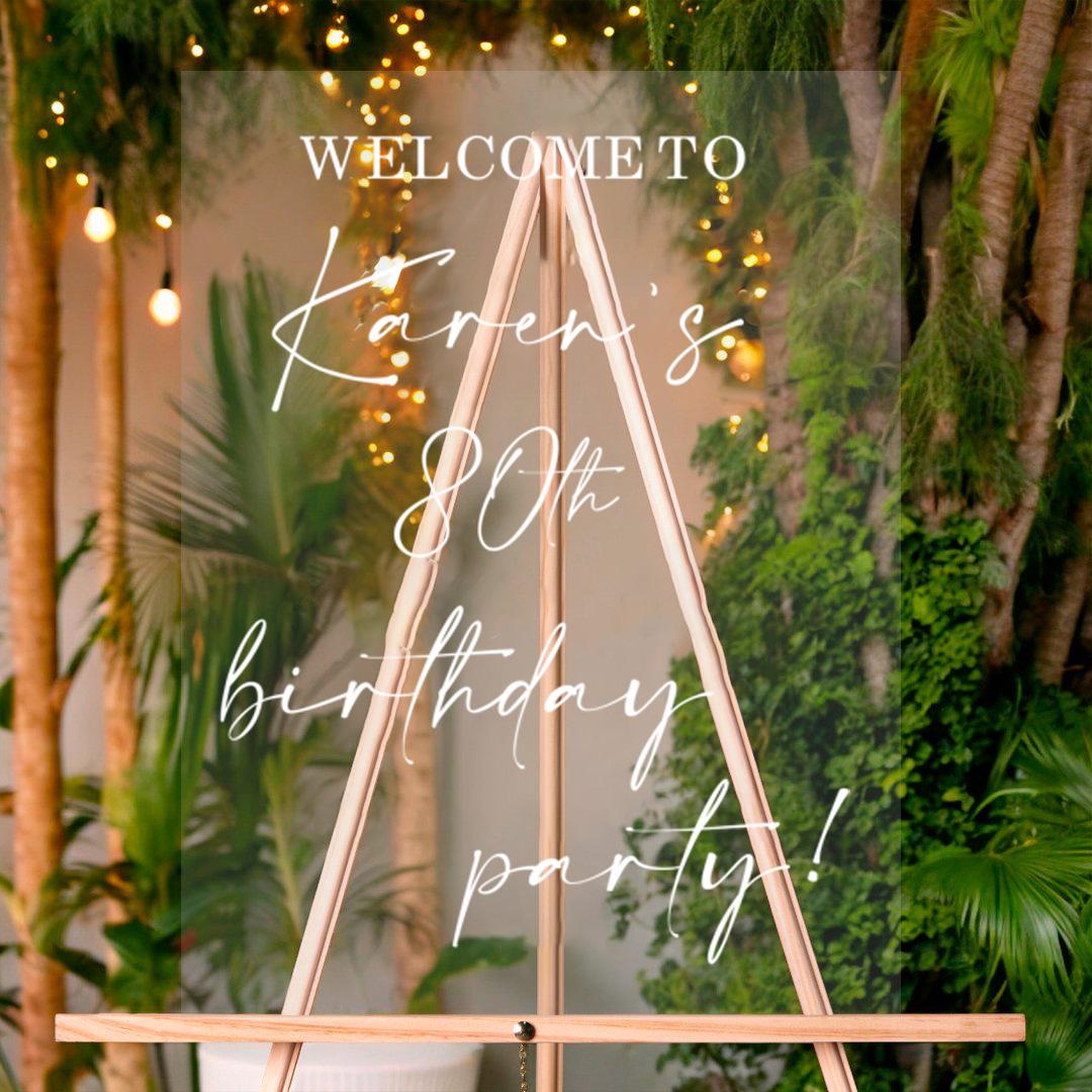 Birthday Party Welcome Sign, Happy Birthday Sign, Birthday Party ...