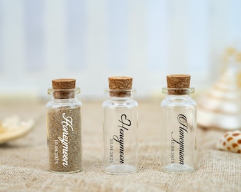Custom Vacation Sand Keepsake Bottle, Honeymoon Jar, Travel Gifts, Honeymoon Gift, Couple Gift, Vacation Keepsake Gifts, Holiday Gifts