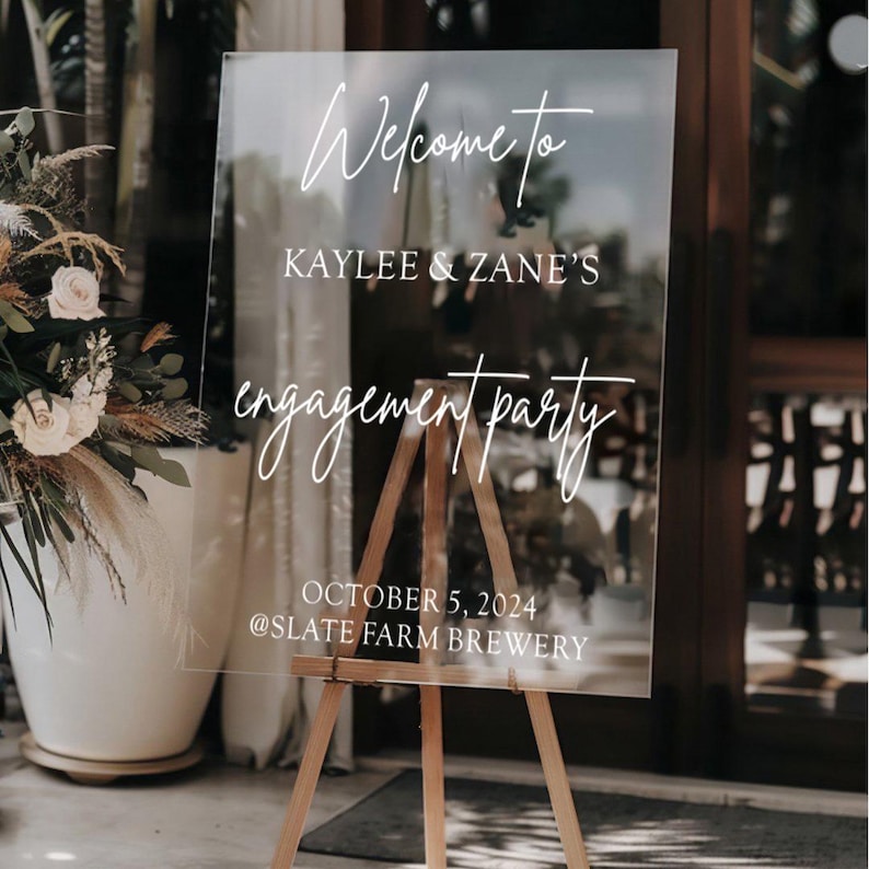 Custom Engagement Welcome Sign,welcome to Engagement Sign, Modern ...