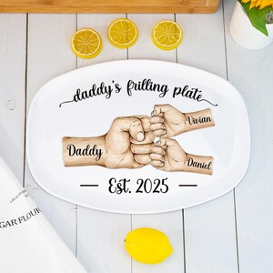 Unique Gifts for Dad, Custom Grilling Plate for Daddy, Daddy&#39;s Grilling Plate, BBQ Plate,Papa Gifts, Custom Gifts for Daddy/Grandpa