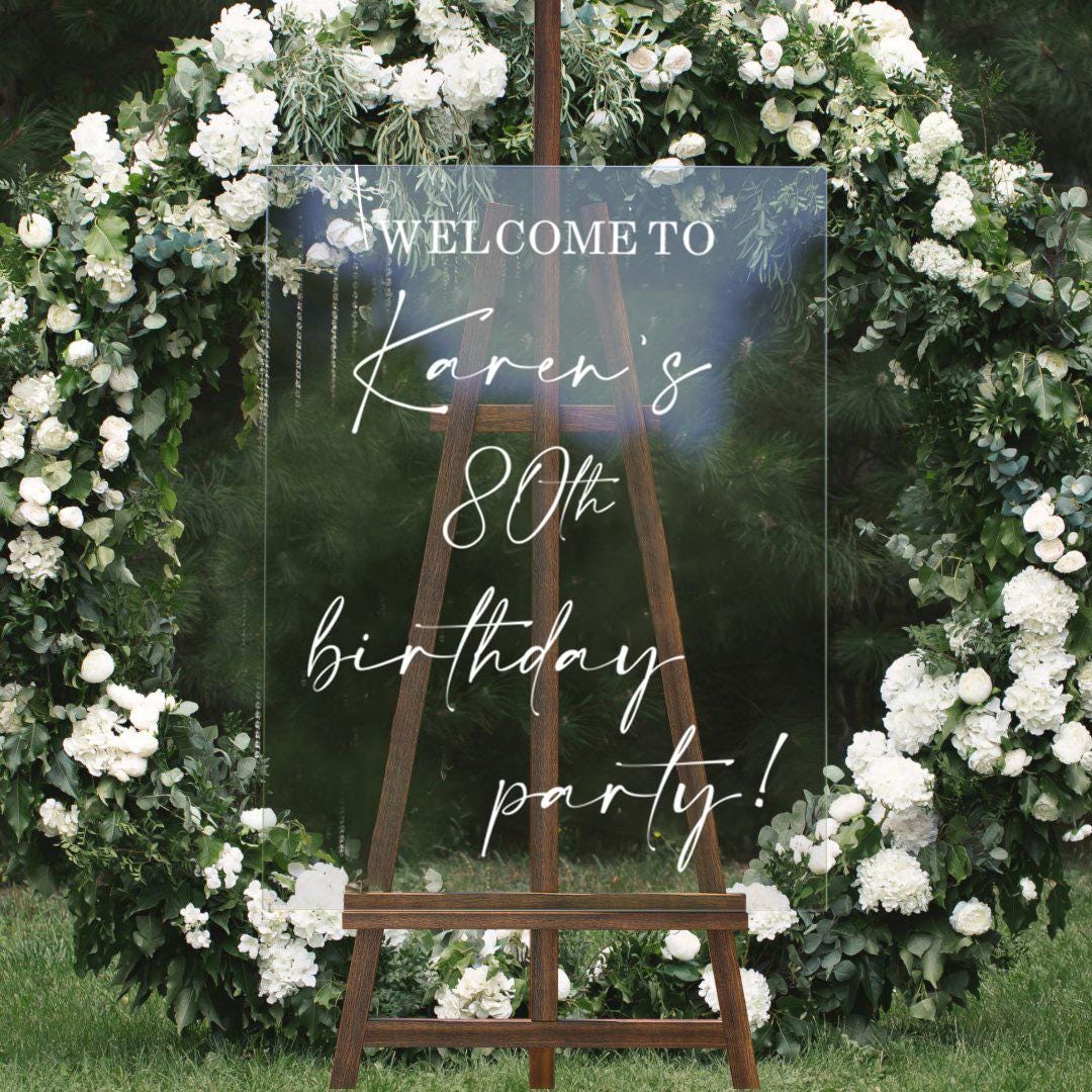 Birthday Party Welcome Sign, Happy Birthday Sign, Birthday Party ...