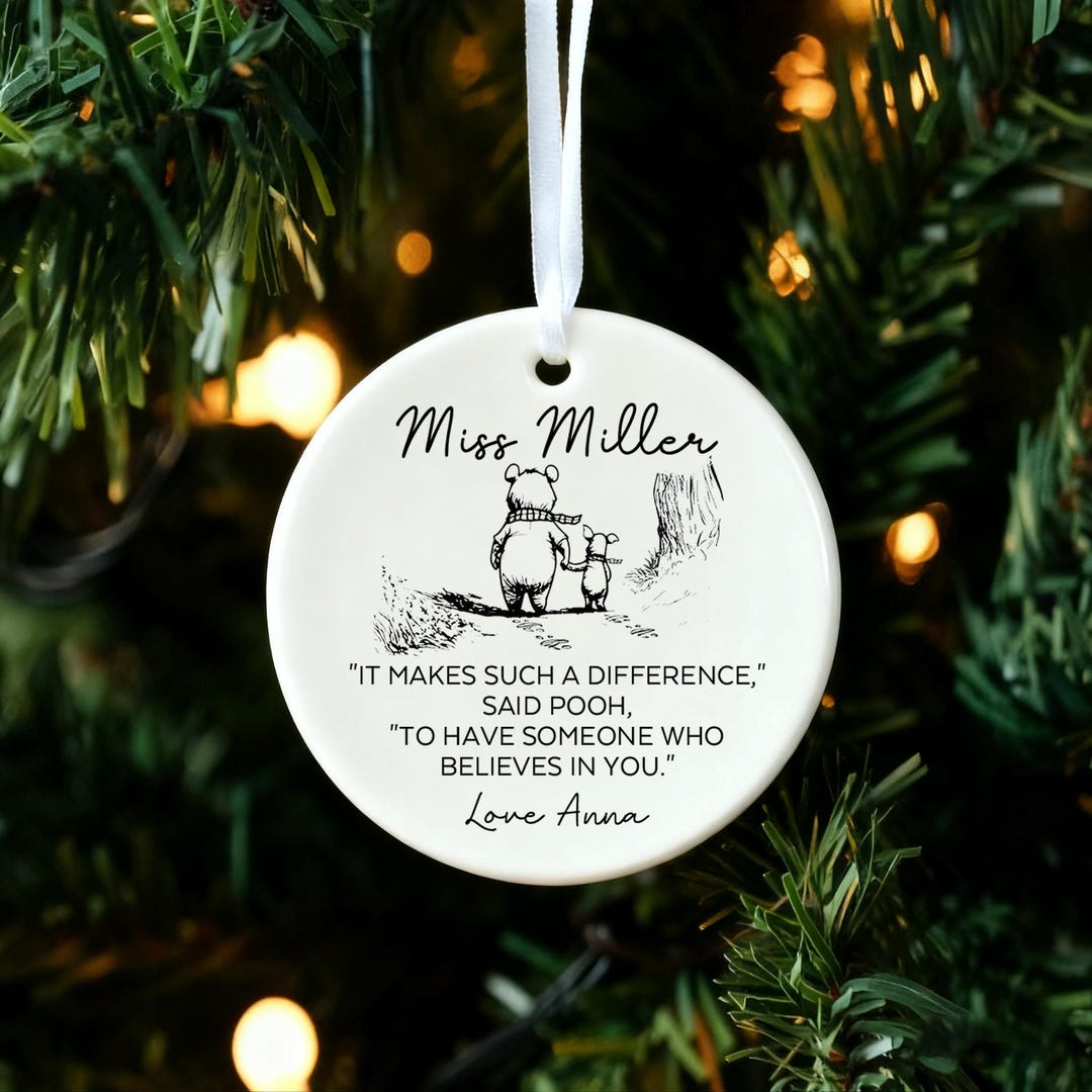 Teachers Gifts, Custom Teachers Thank You Ornament, Thank You Teacher