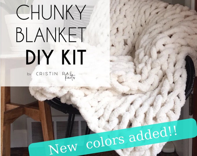 DIY No-Knit Chunky Blanket Kit with Video