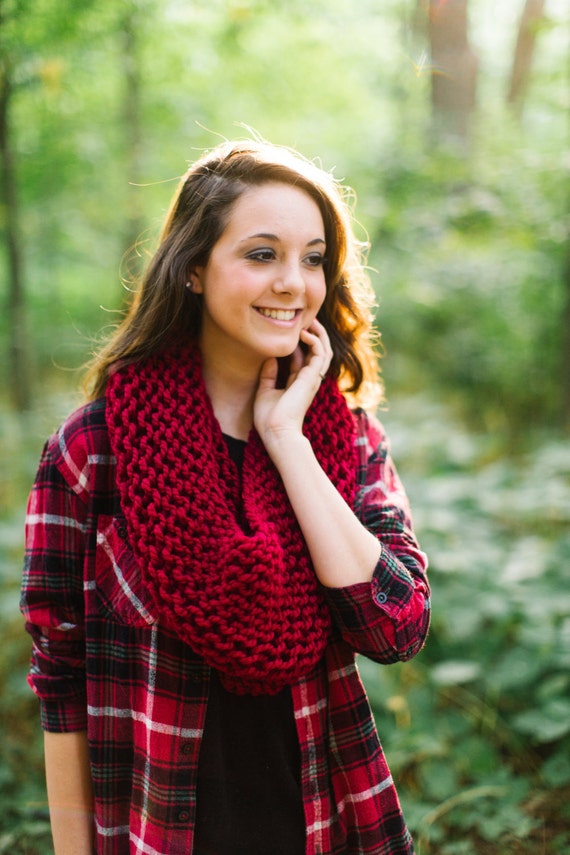 Knitting Pattern Romantic Circle Scarf Pdf Circular Needles Infinity Scarf Pattern