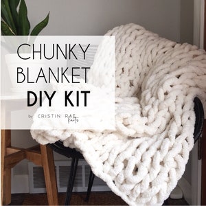 DIY No-knit Chunky Blanket Kit With Video - Etsy