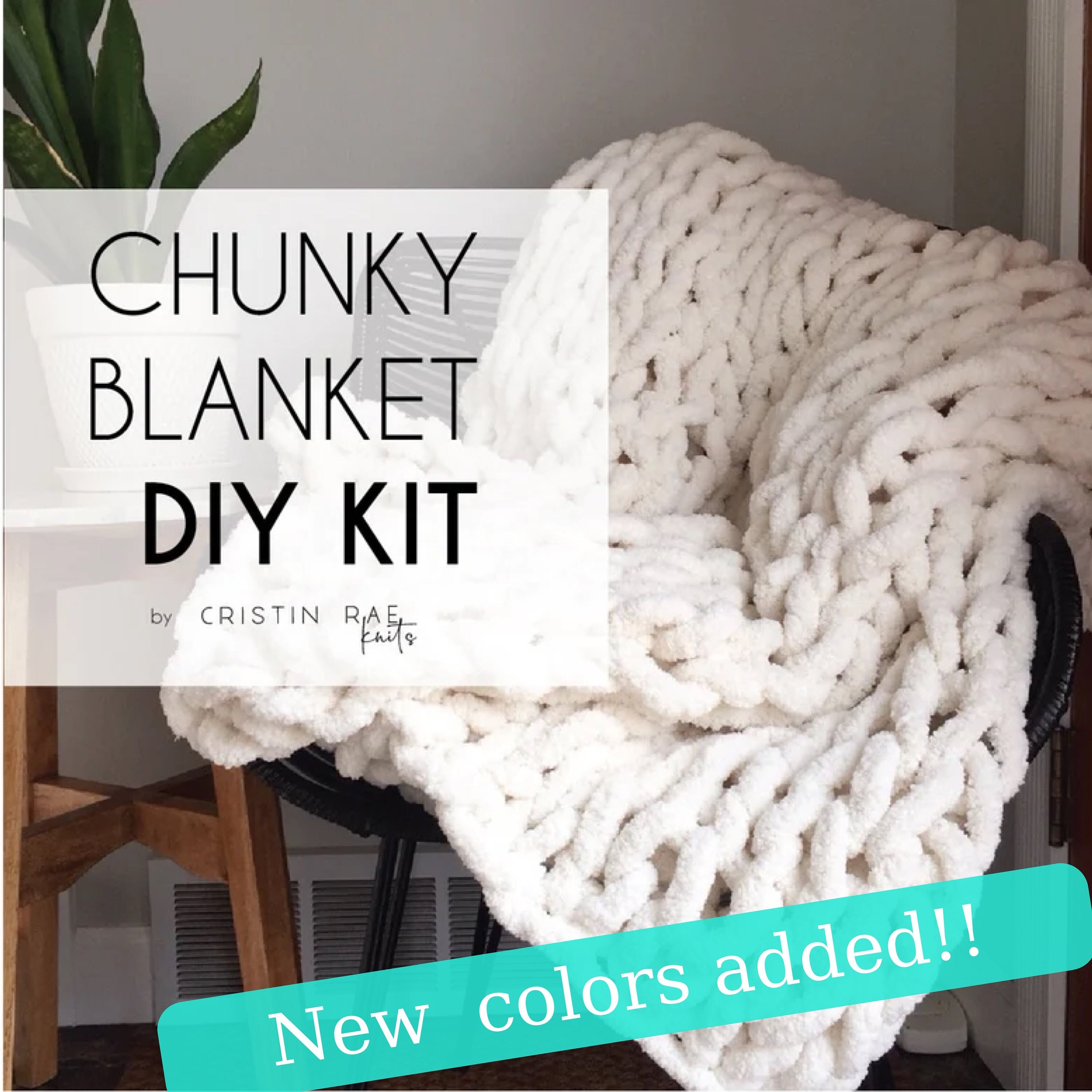 DIY No-Knit Chunky Blanket Kit with Video