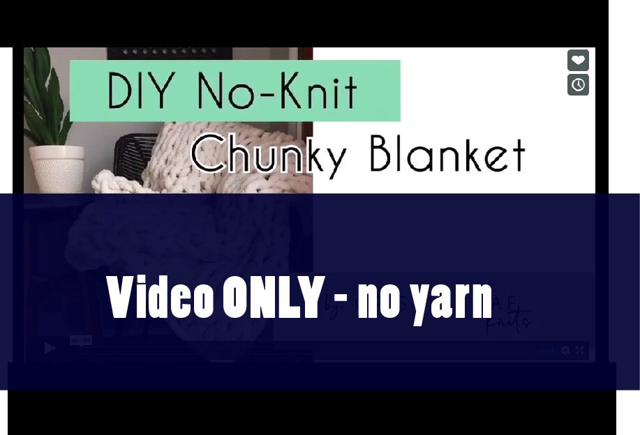 DIY No-Knit Chunky Blanket Kit with Video