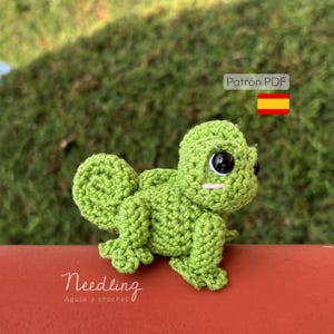Patron amigurumi Camaleon Pascal Rapunzel en Español