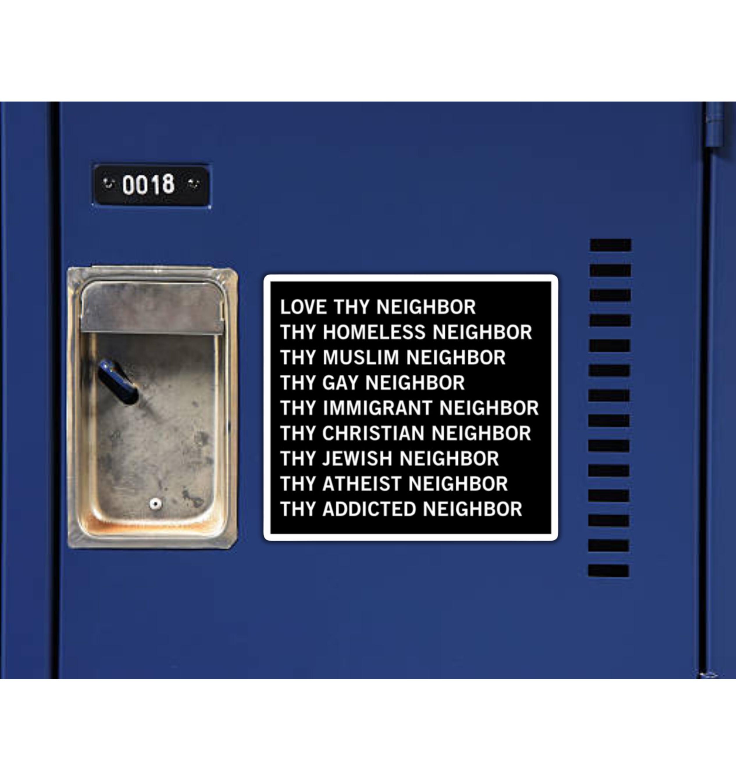 Christian Love Thy Neighbor Fridge Magnet or Laptop Sticker - Etsy