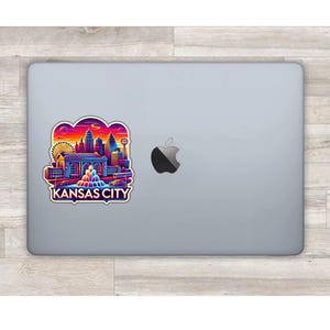 Aimant de réfrigérateur ou autocollant d'ordinateur portable Kansas City Laptop Sticker