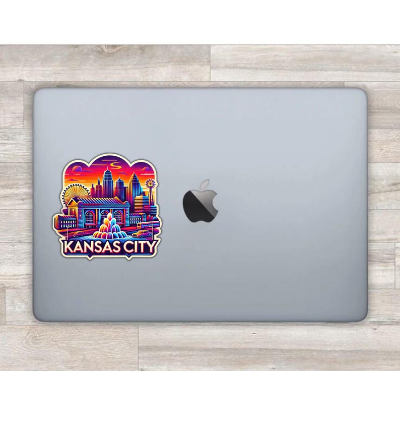 Aimant de réfrigérateur ou autocollant d'ordinateur portable Kansas City Laptop Sticker