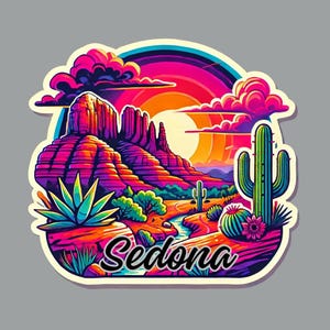 Sedona Arizona Fridge Magnet or Laptop Sticker