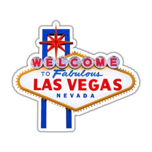 Willkommen in Las Vegas Nevada Kühlschrankmagnet oder Laptop Aufkleber Bild 5