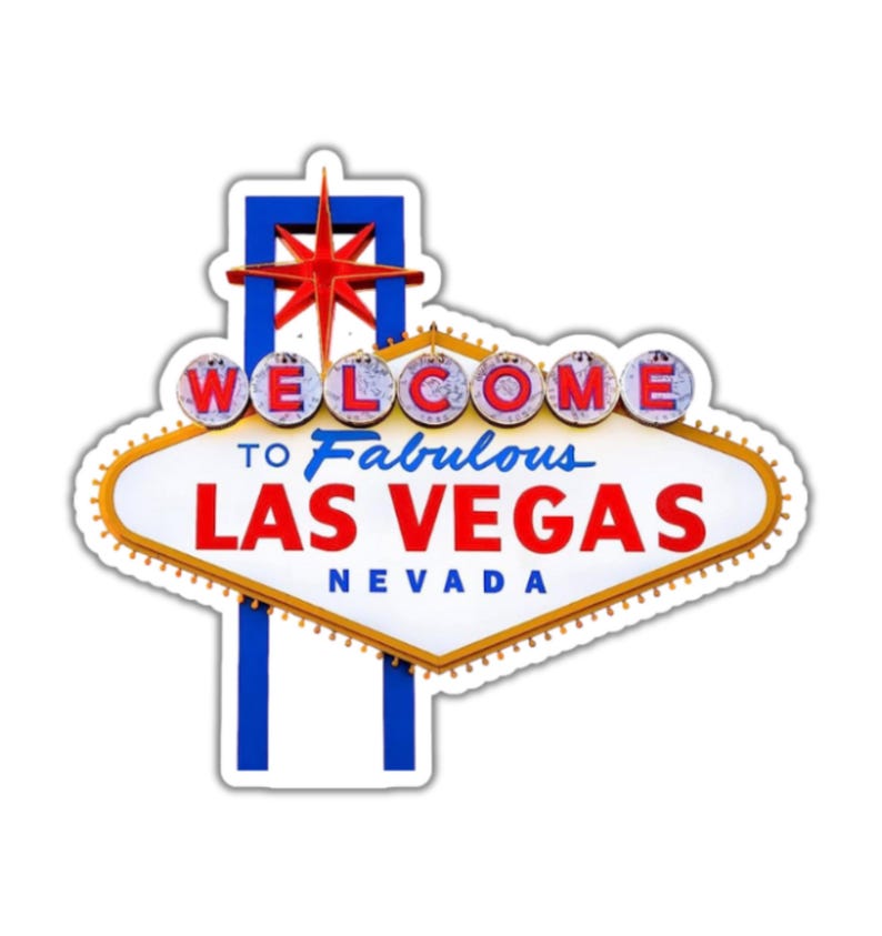 Willkommen in Las Vegas Nevada Kühlschrankmagnet oder Laptop Aufkleber Bild 5