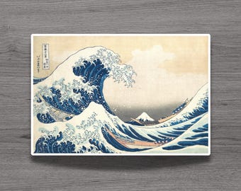 The Great Wave Off Kanagawa Fridge Magnet or Laptop Sticker