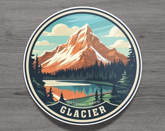 Glacier National Park Fridge Magnet or Laptop Sticker - Etsy