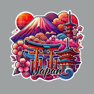 Japan Fridge Magnet or Laptop Sticker