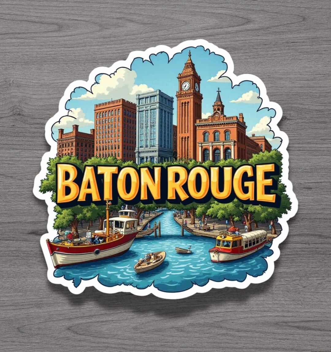 Baton Rouge Louisiana Fridge Magnet or Laptop Sticker - Etsy