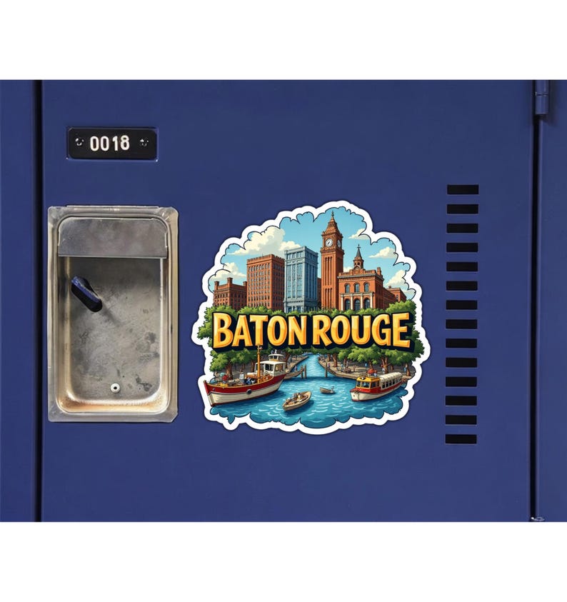 Baton Rouge Louisiana Fridge Magnet or Laptop Sticker - Etsy