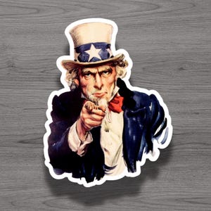 Uncle Sam USA Army Fridge Magnet or Laptop Sticker