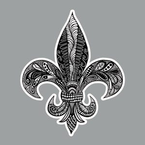 Fleur De Lis Original Art Fridge Magnet