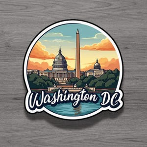 Washington DC Fridge Magnet or Laptop Sticker