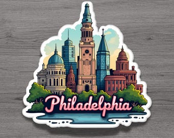 Philadelphia Pennsylvania Philly Fridge Magnet or Laptop Sticker