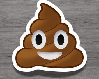 Poop Emoji Fridge Magnet or Laptop Sticker