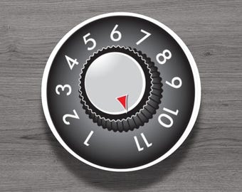 Volume 11 Knob Funny Fridge Magnet or Laptop Sticker