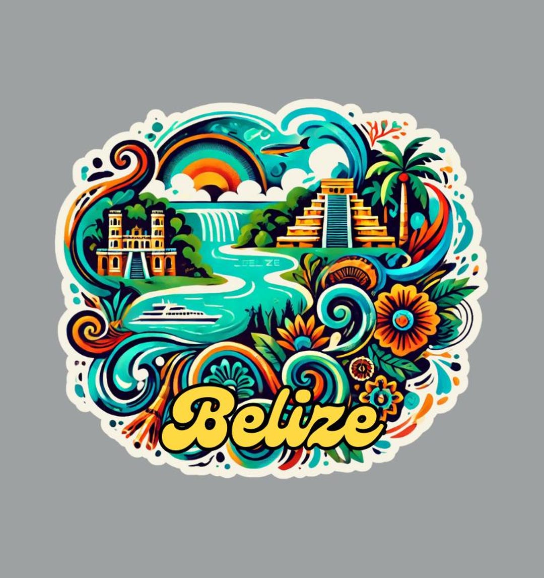 Belize Laptop Sticker - Etsy