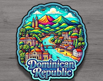 Dominican Republic Fridge Magnet or Laptop Sticker