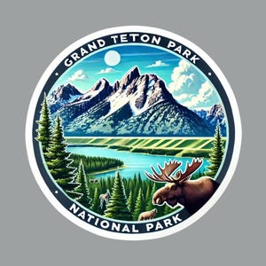 Grand Teton National Park Fridge Magnet or Laptop Sticker
