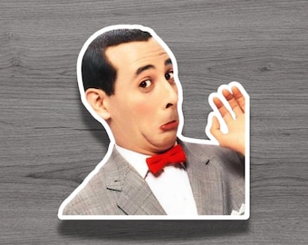 Aimant de réfrigérateur ou autocollant pour ordinateur portable Peewee Herman Paul Reubens