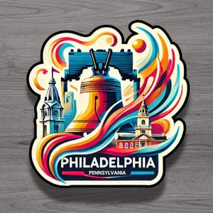 Philadelphia Philly Pennsylvania Fridge Magnet or Laptop Sticker